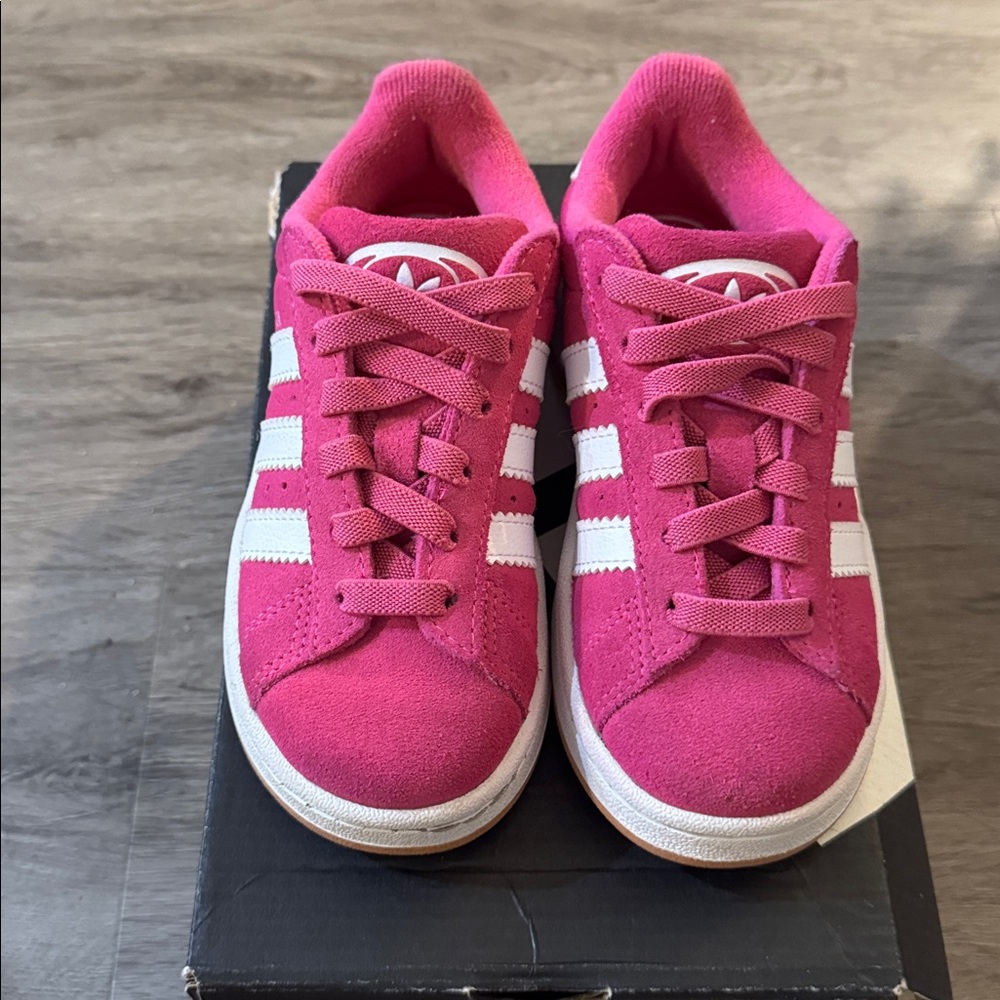 Adidas Fuchsia and White Kids' Sneakers new only been worn for photo shoot
